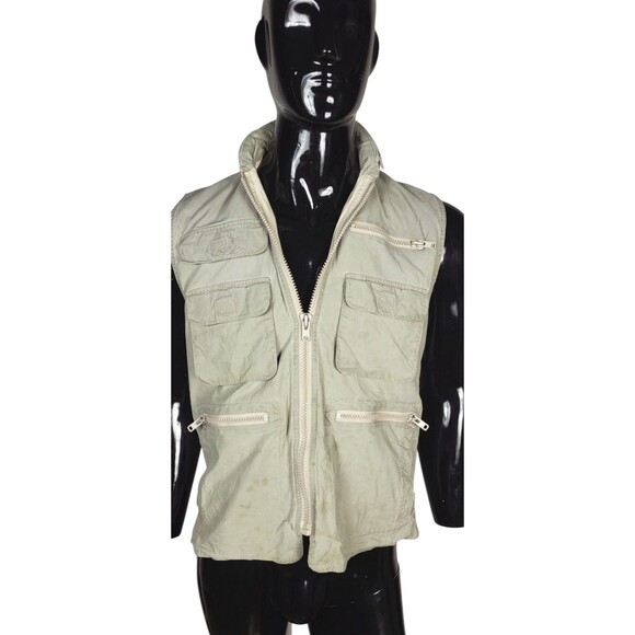 Vintage 80s Banana Republic Safari Travel Photographers Fishing Hunting Vest - Picture 12 of 14